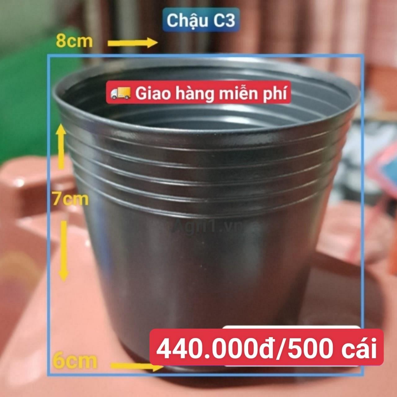 500 Chậu Mềm Đen C3