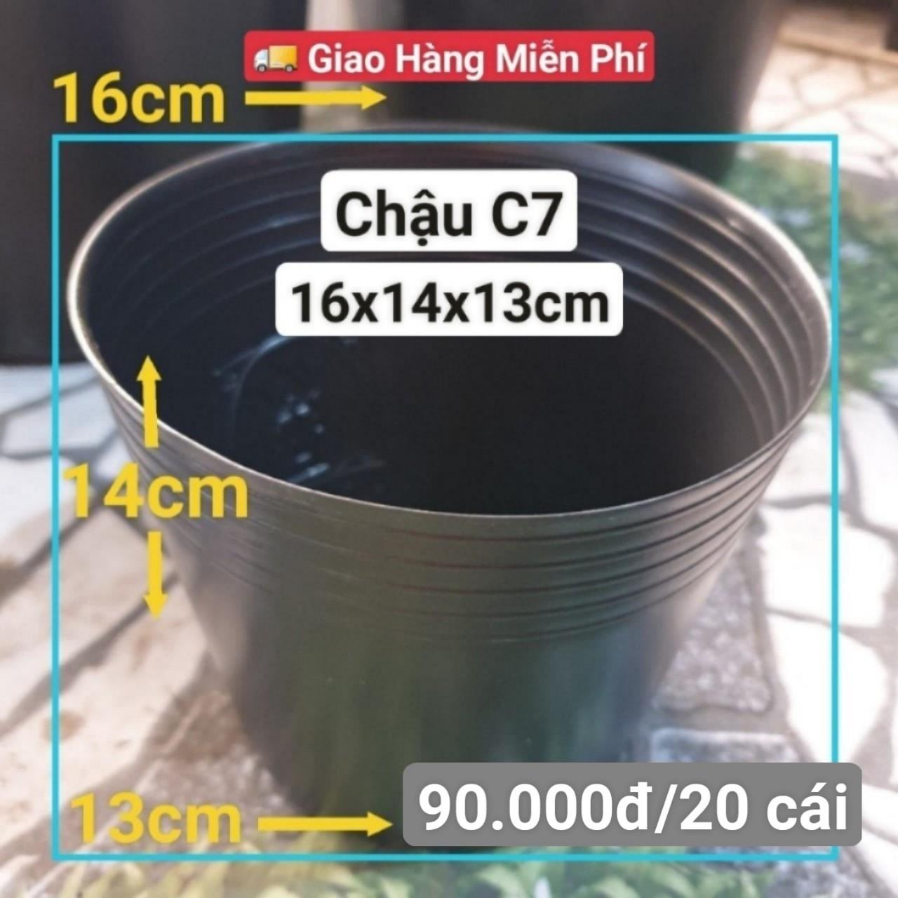 20 Chậu Mềm Đen C7