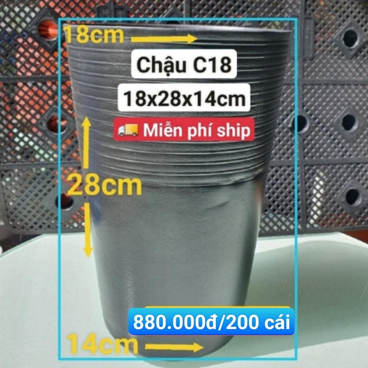 200 Chậu Ươm Cây Giống C18