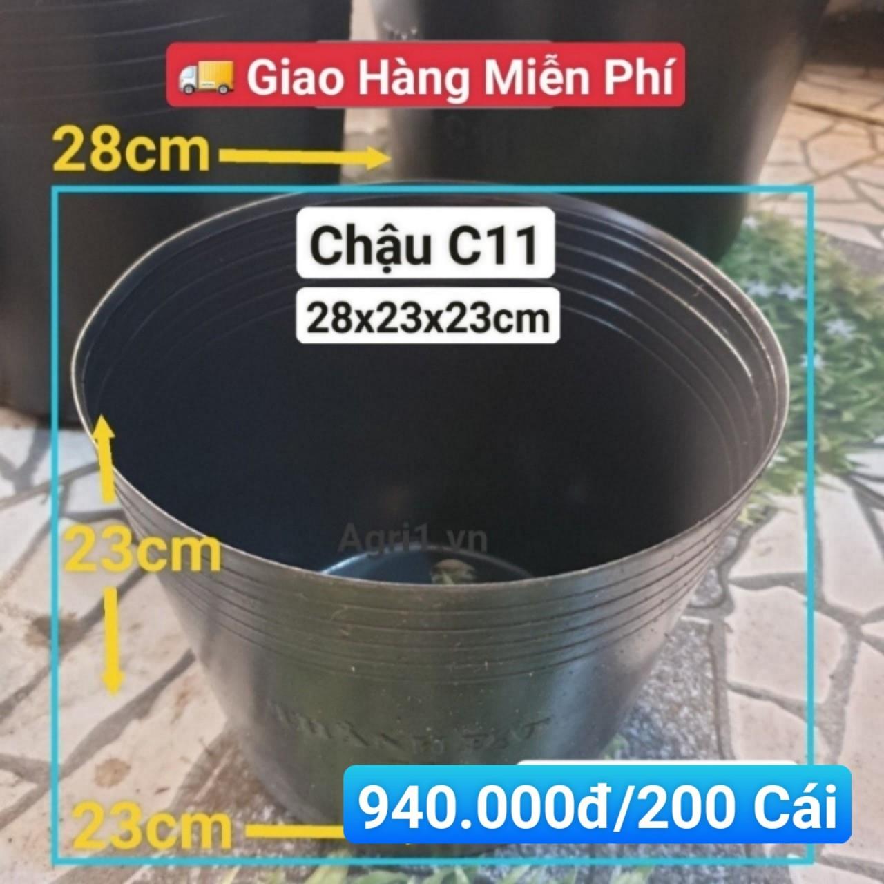 200 Chậu Mềm Đen C11