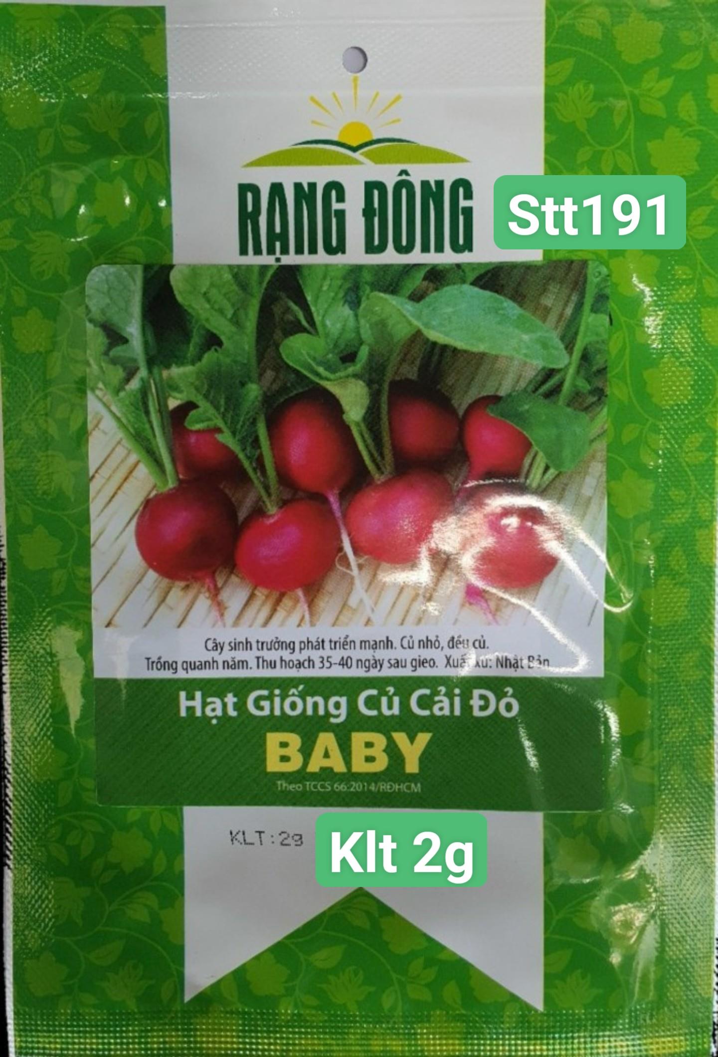 Củ Cải Đỏ Tròn Baby STT191