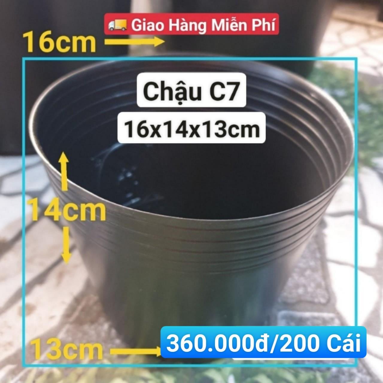 200 Chậu Mềm Đen C7