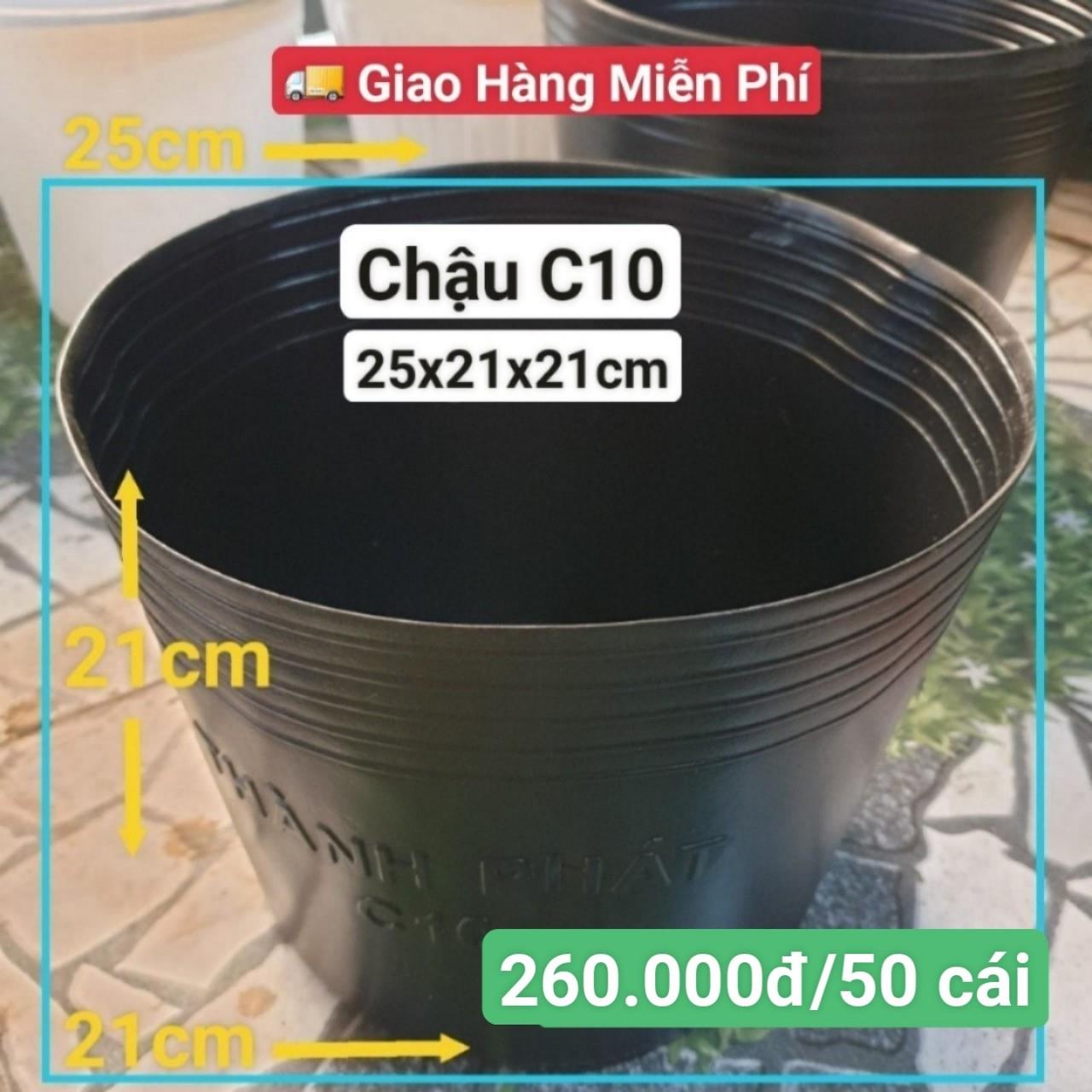 50 Chậu Mềm Đen C10