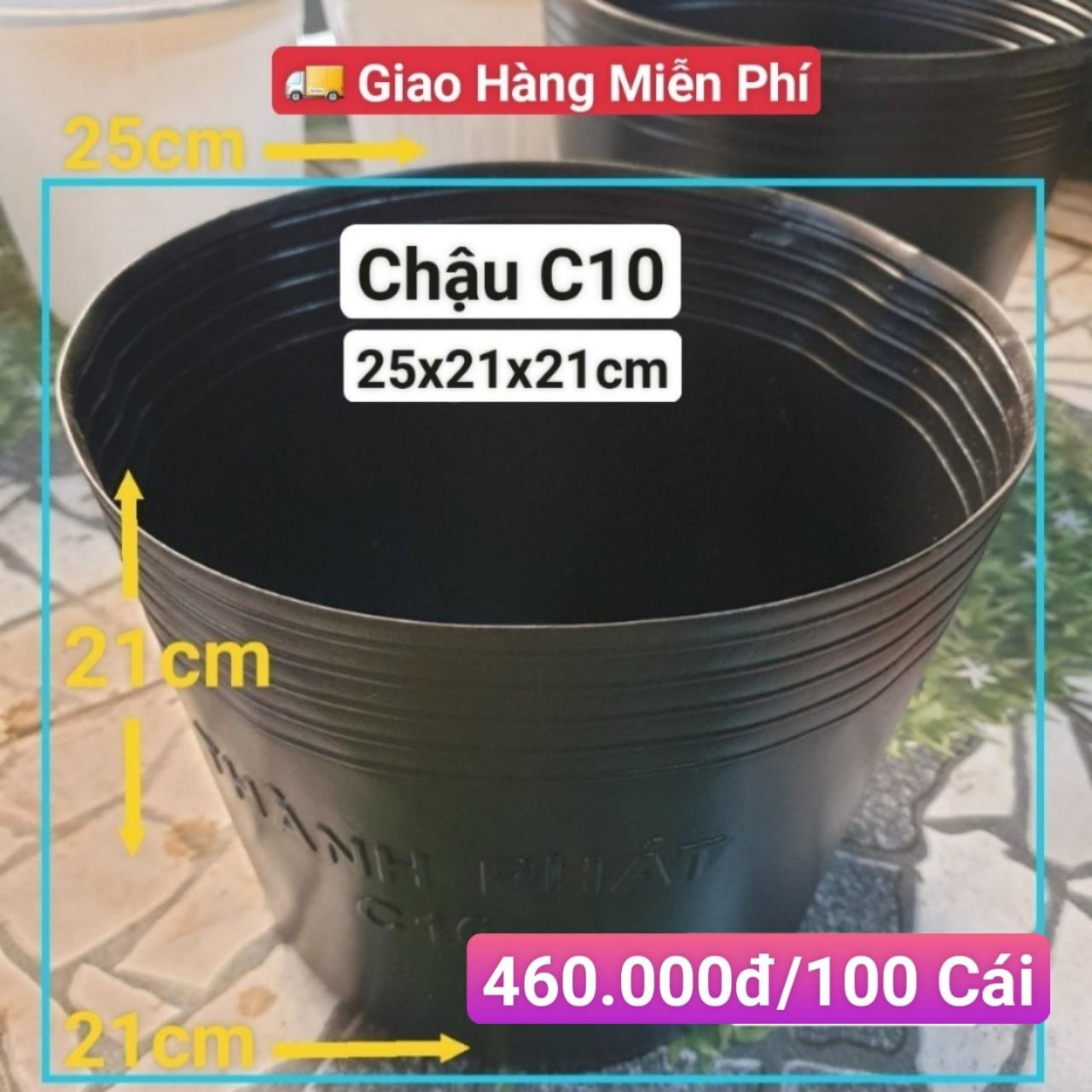 100 Chậu Mềm Đen C10
