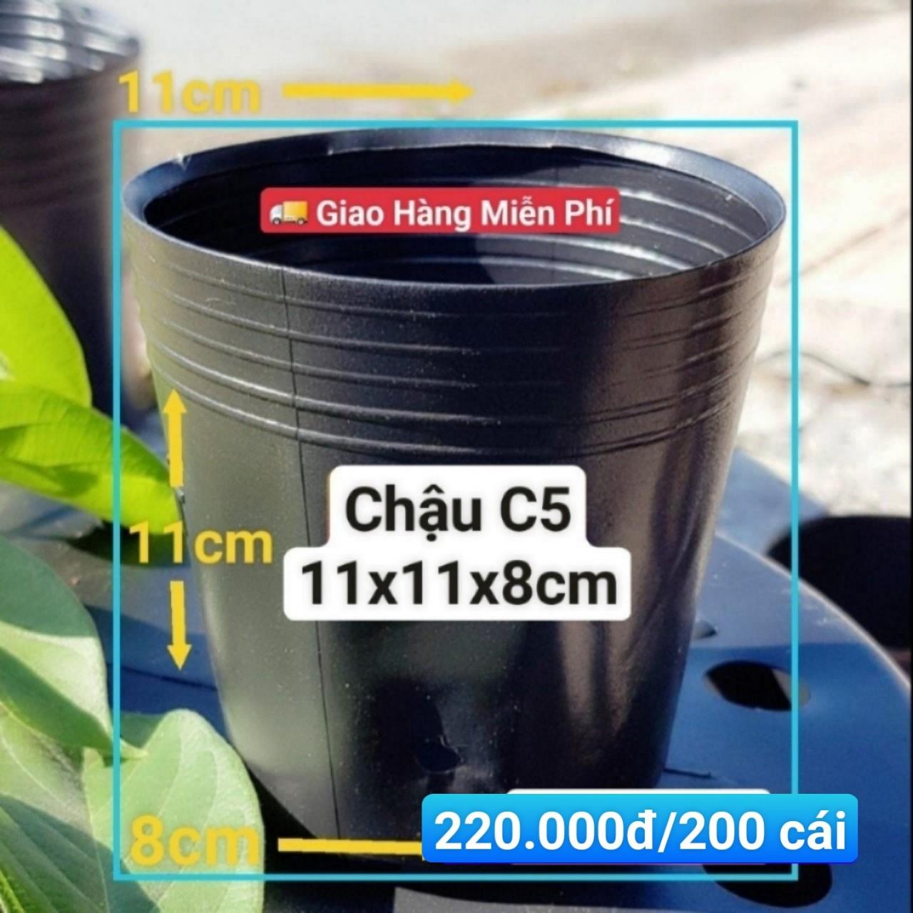 200 Chậu Mềm Đen C5
