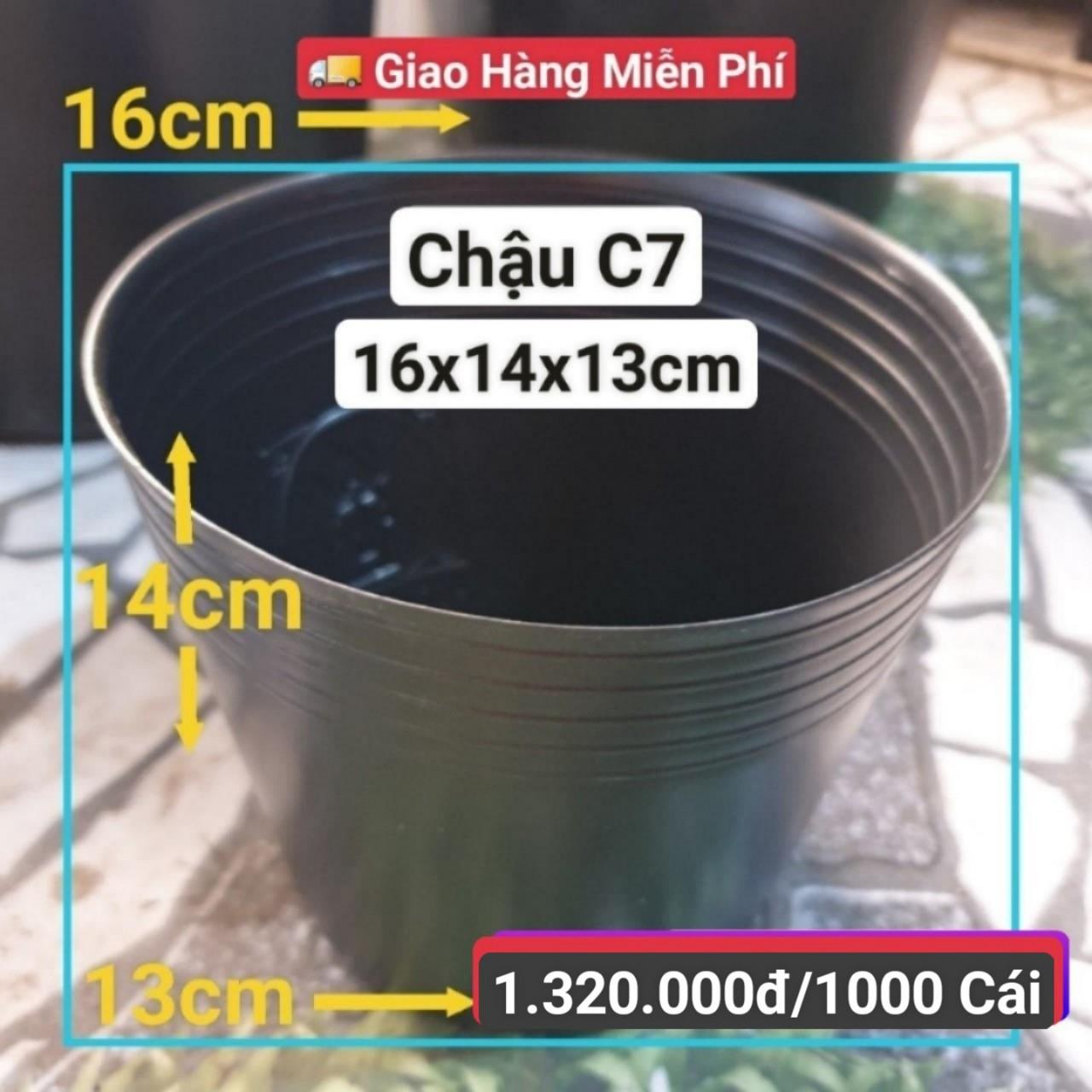 1000 Chậu Mềm Đen C7