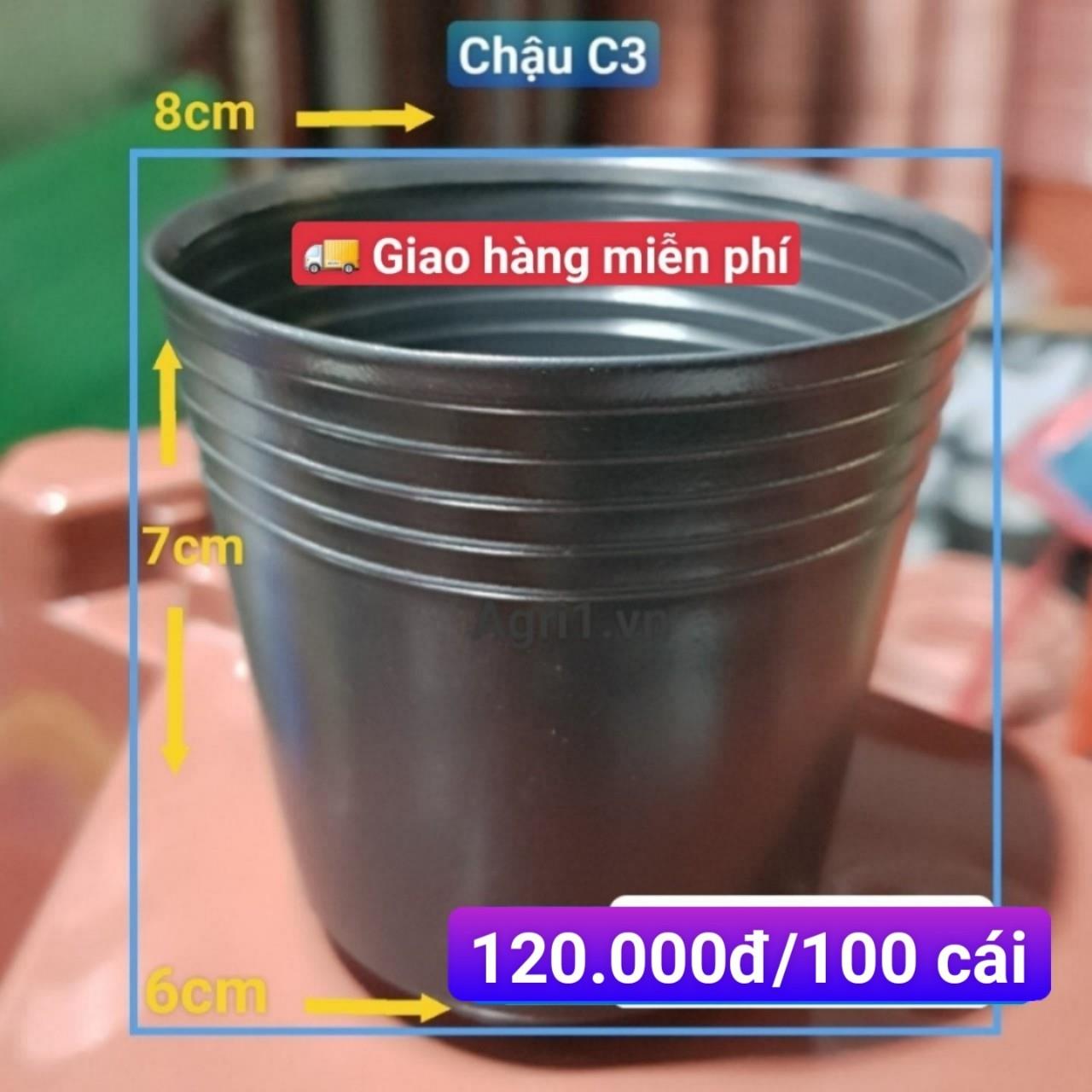 100 Chậu Mềm Đen C3