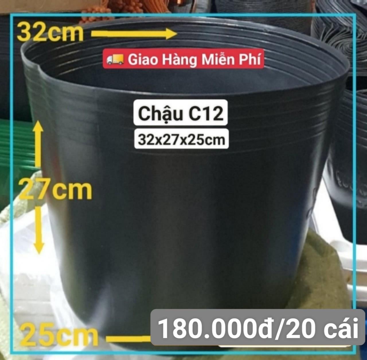 20 Chậu Mềm Đen C12