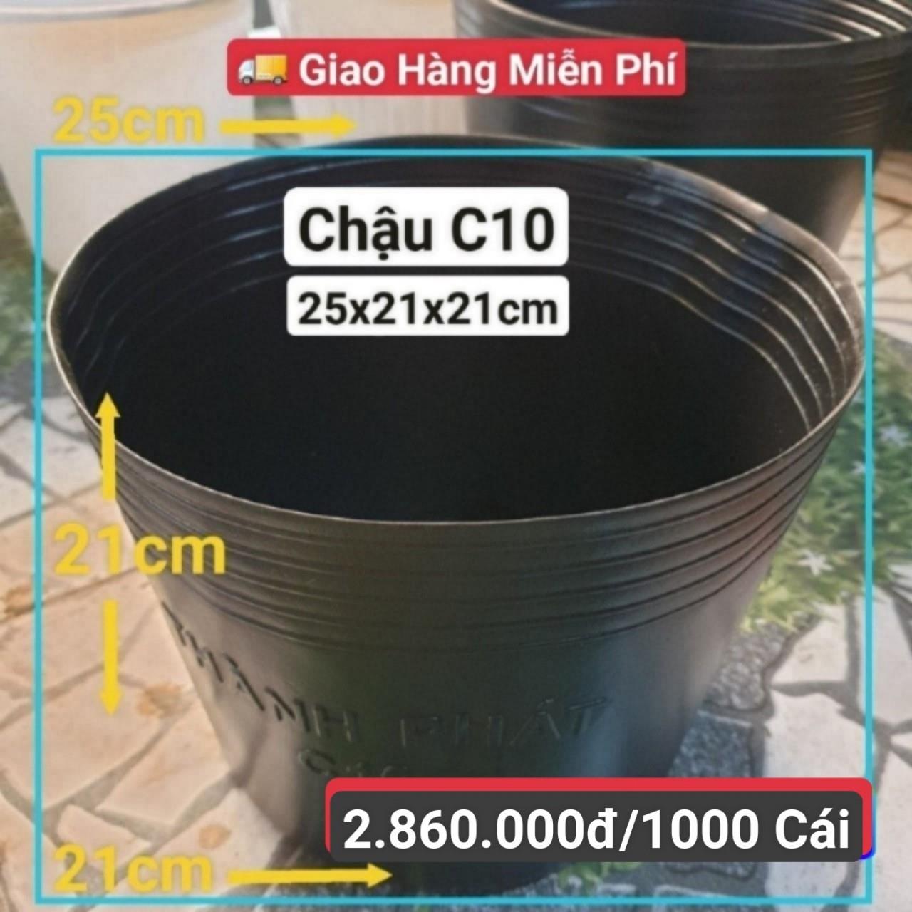 1000 Chậu Mềm Đen C10