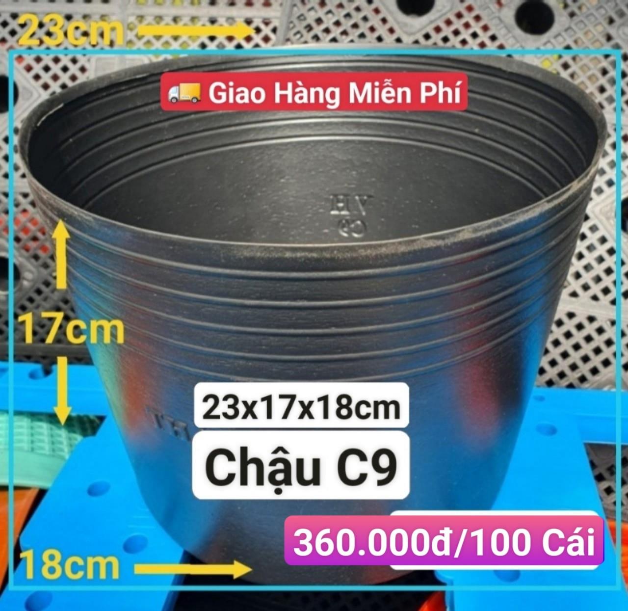 100 Chậu Mềm Đen C9