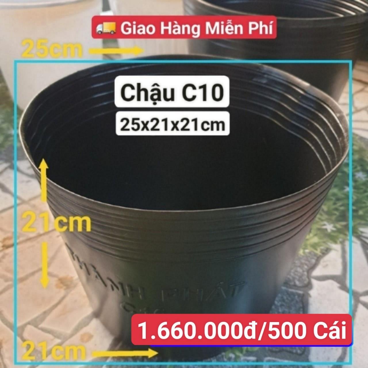 500 Chậu Mềm Đen C10