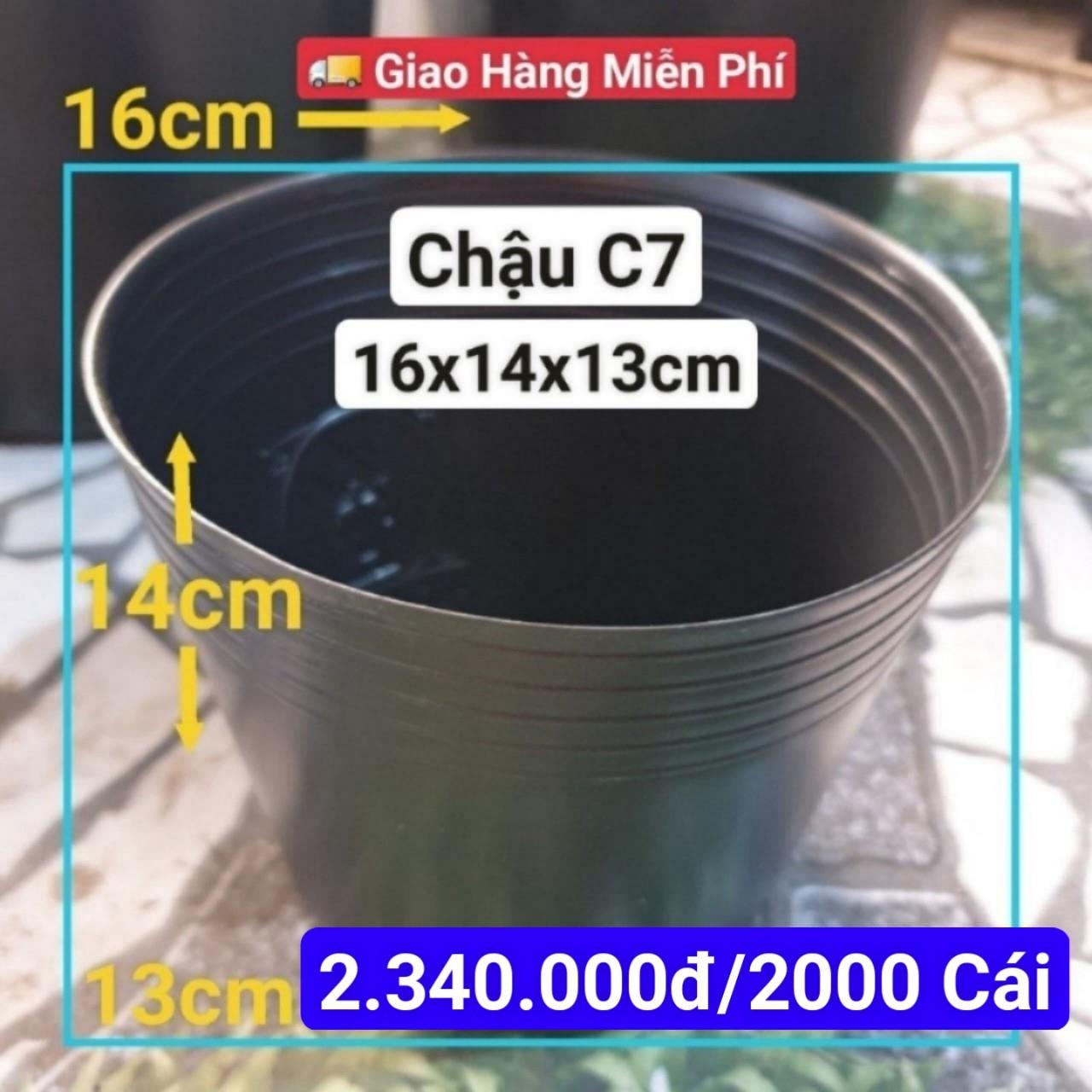 2000 Chậu Mềm Đen C7