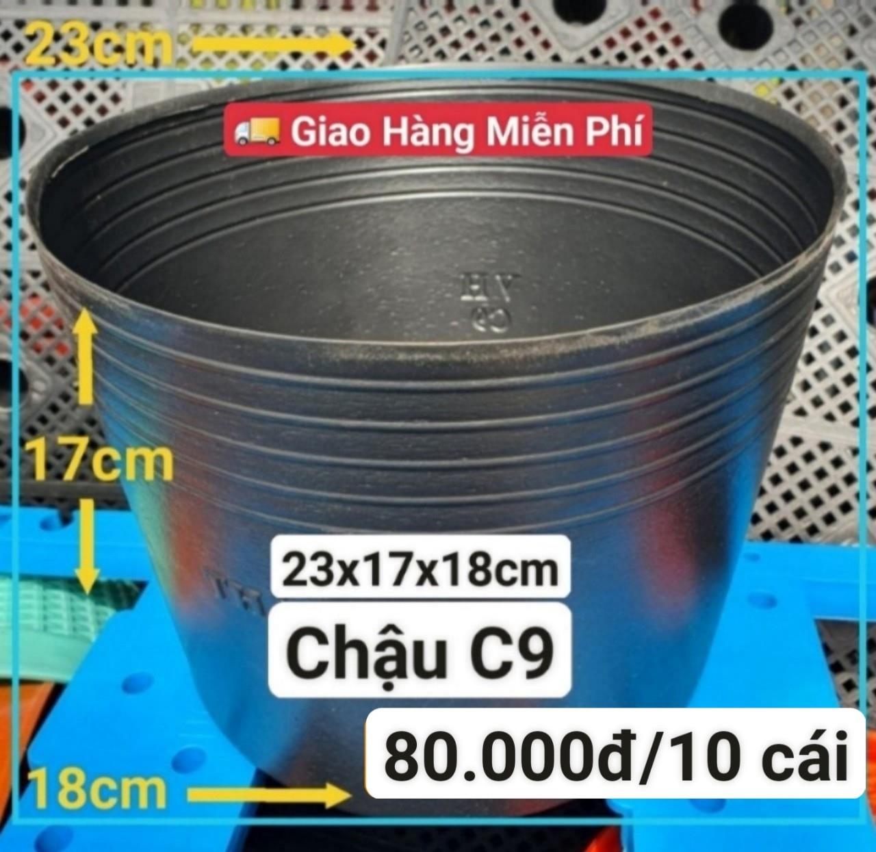 10 Chậu Mềm Đen C9