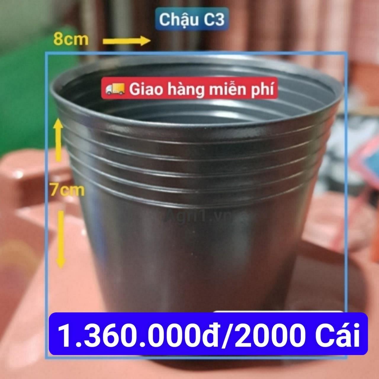 2000 Chậu Mềm Đen C3
