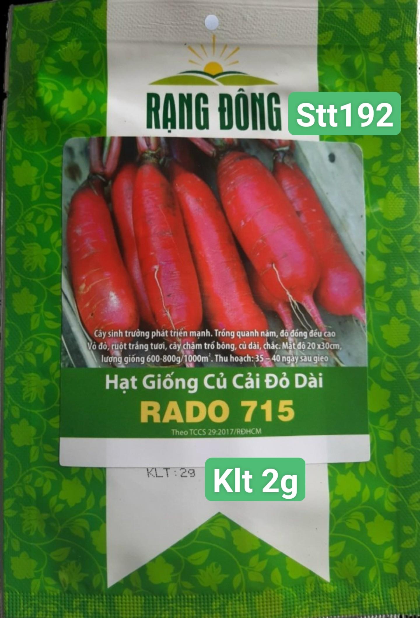 Củ Cải Đỏ Dài STT192