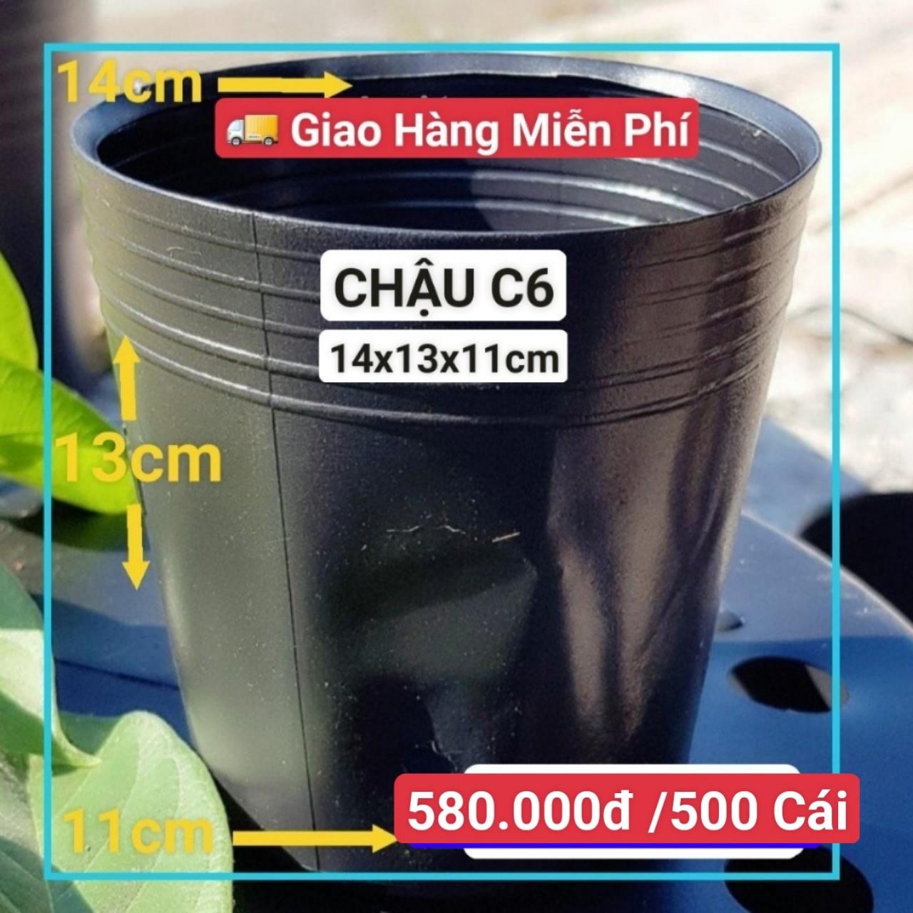 500 Chậu Mềm Đen C6