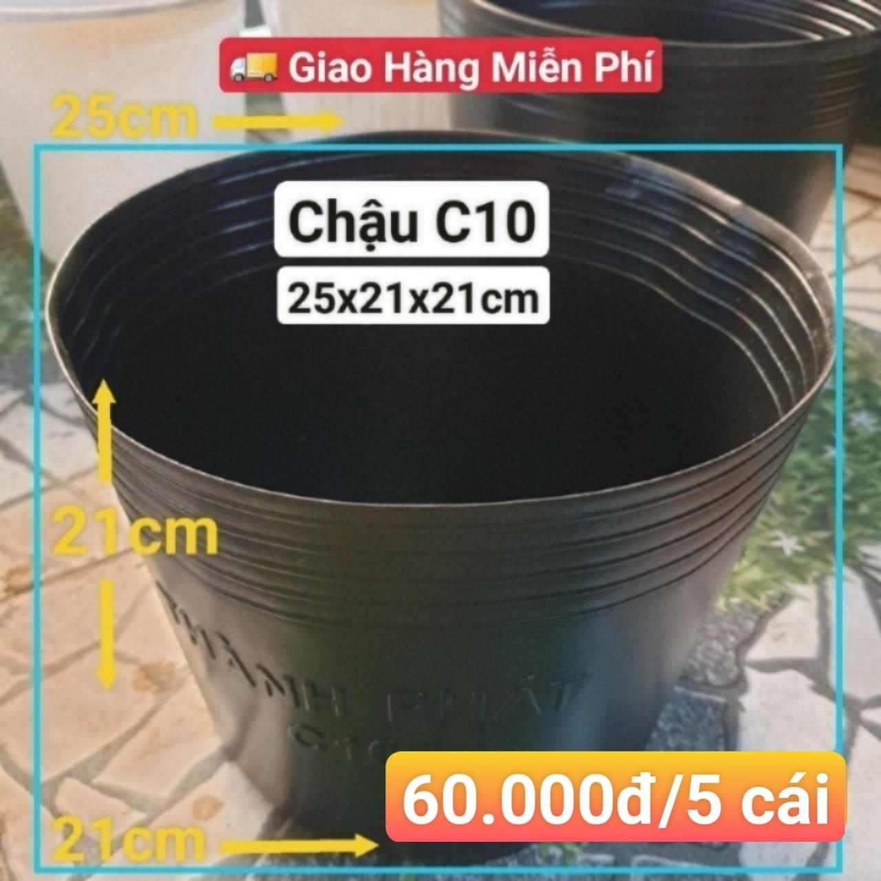 5 Chậu Mềm Đen C10