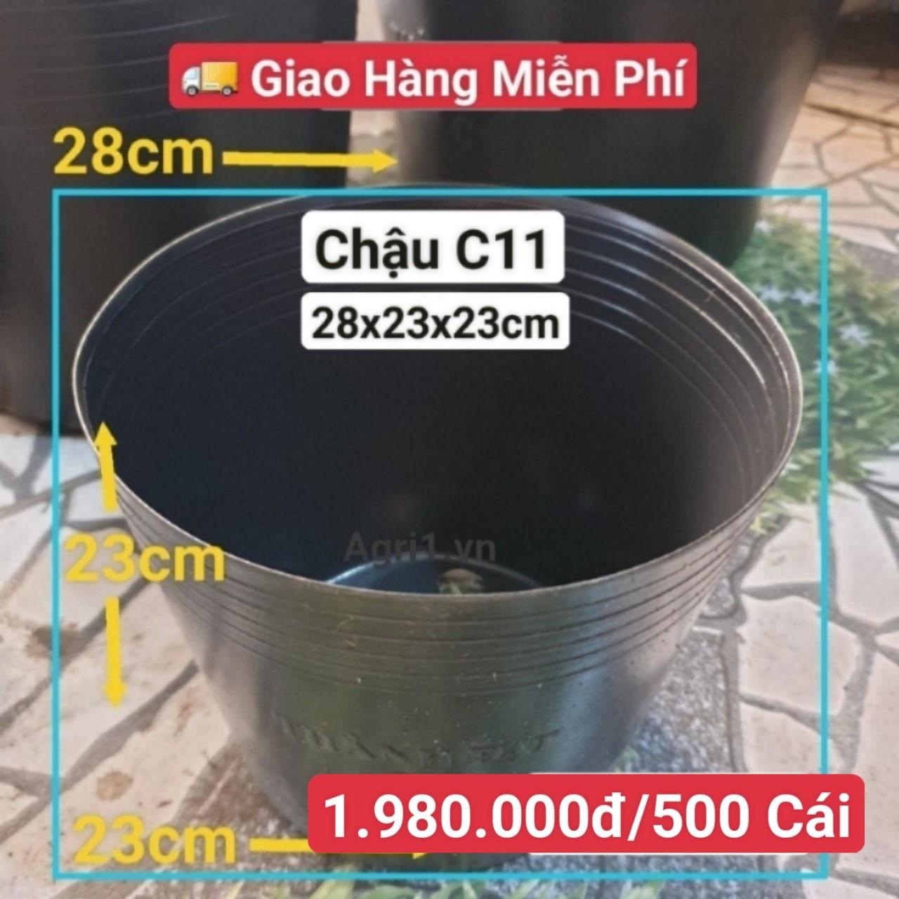 500 Chậu Mềm Đen C11
