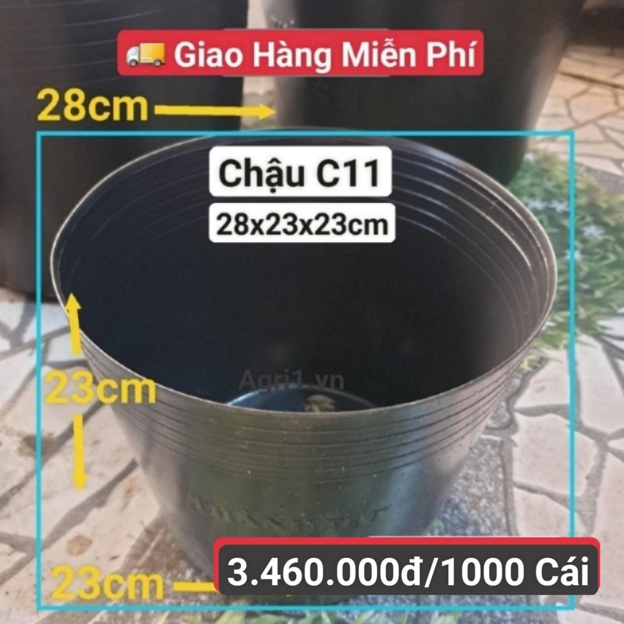 1000 Chậu Mềm Đen C11