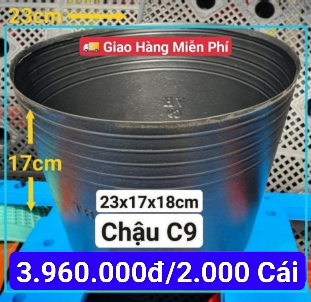 2000 Chậu Mềm Đen C9