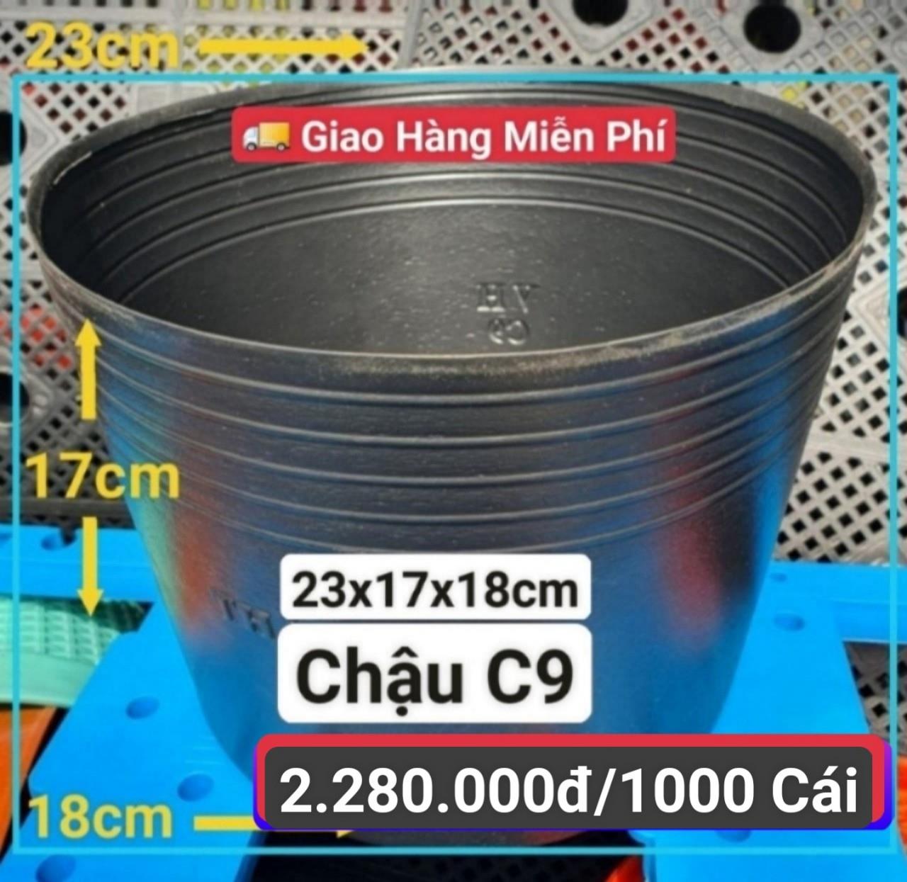 1000 Chậu Mềm Đen C9
