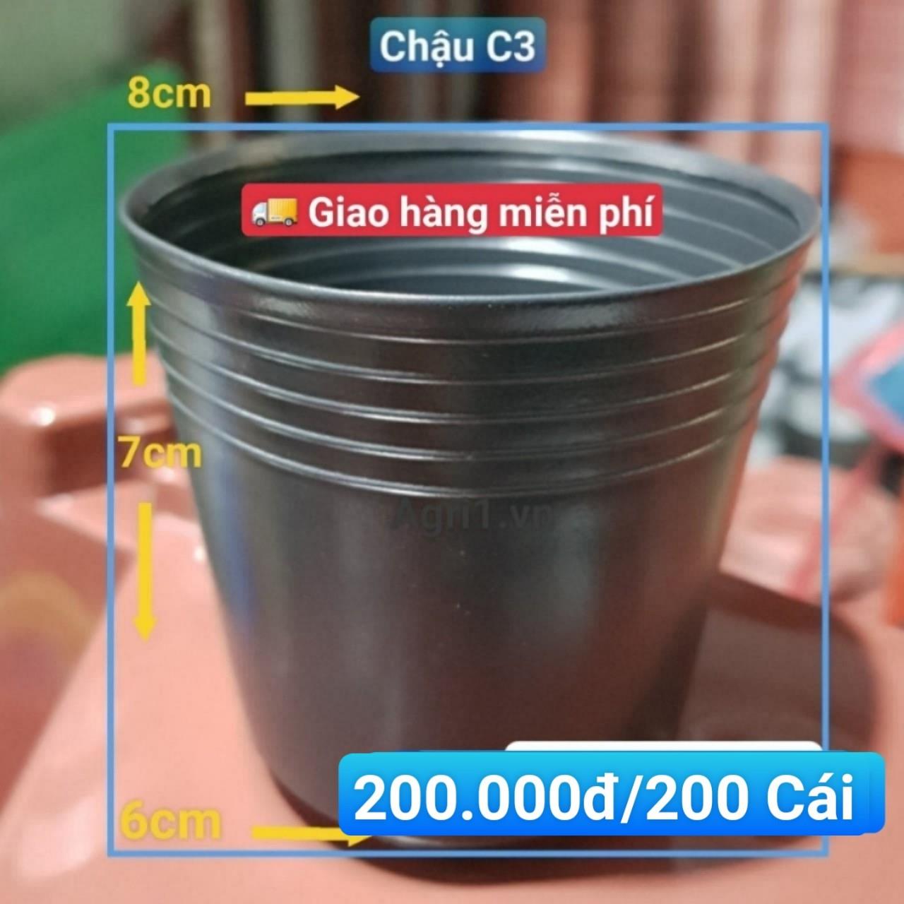 200 Chậu Mềm Đen C3