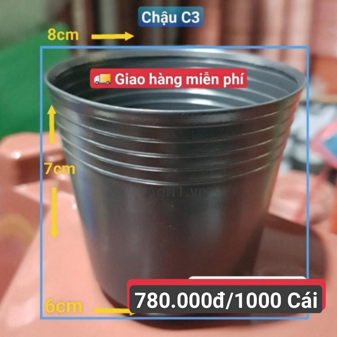 1000 Chậu Mềm Đen C3