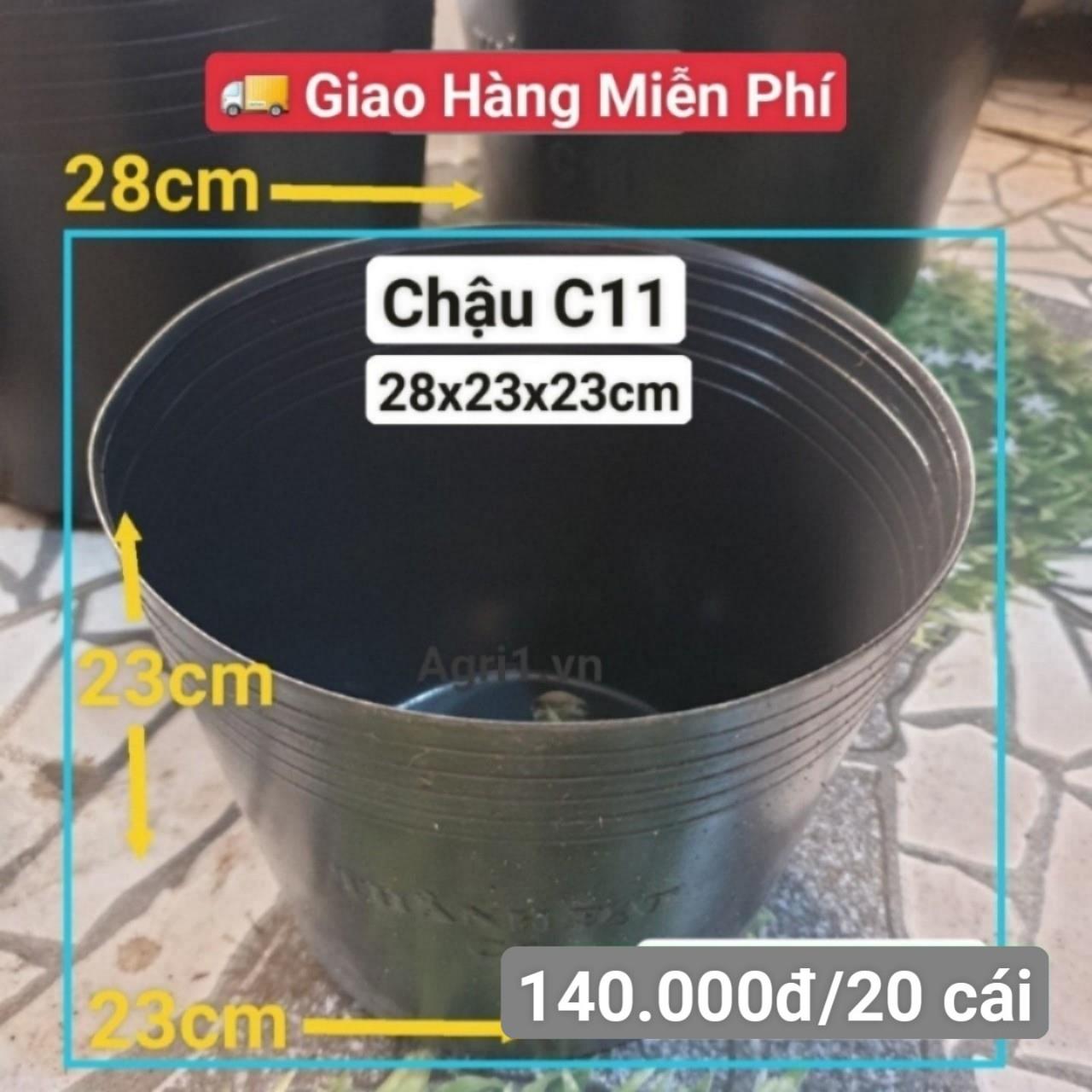 20 Chậu Mềm Đen C11